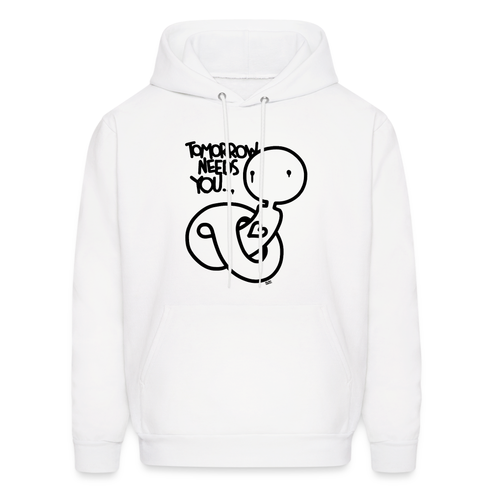 2Morrow Needs You Basic Men's Hoodie - white