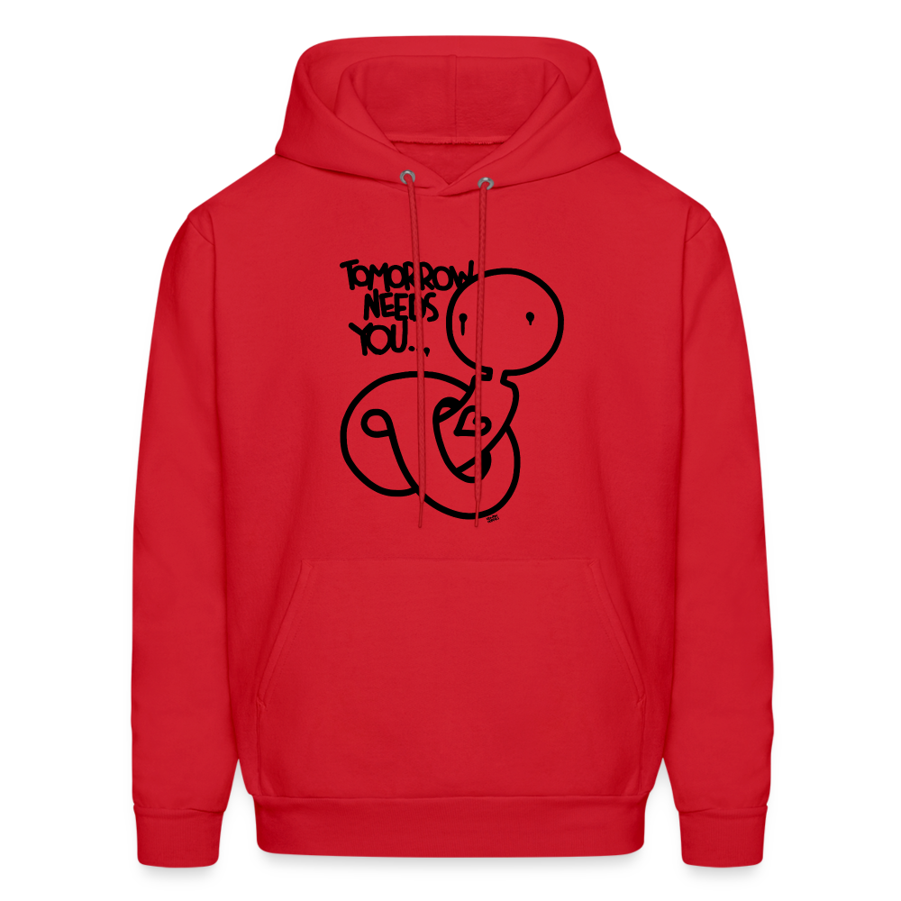 2Morrow Needs You Basic Men's Hoodie - red