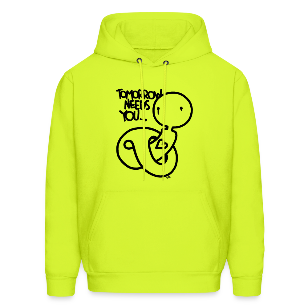 2Morrow Needs You Basic Men's Hoodie - safety green