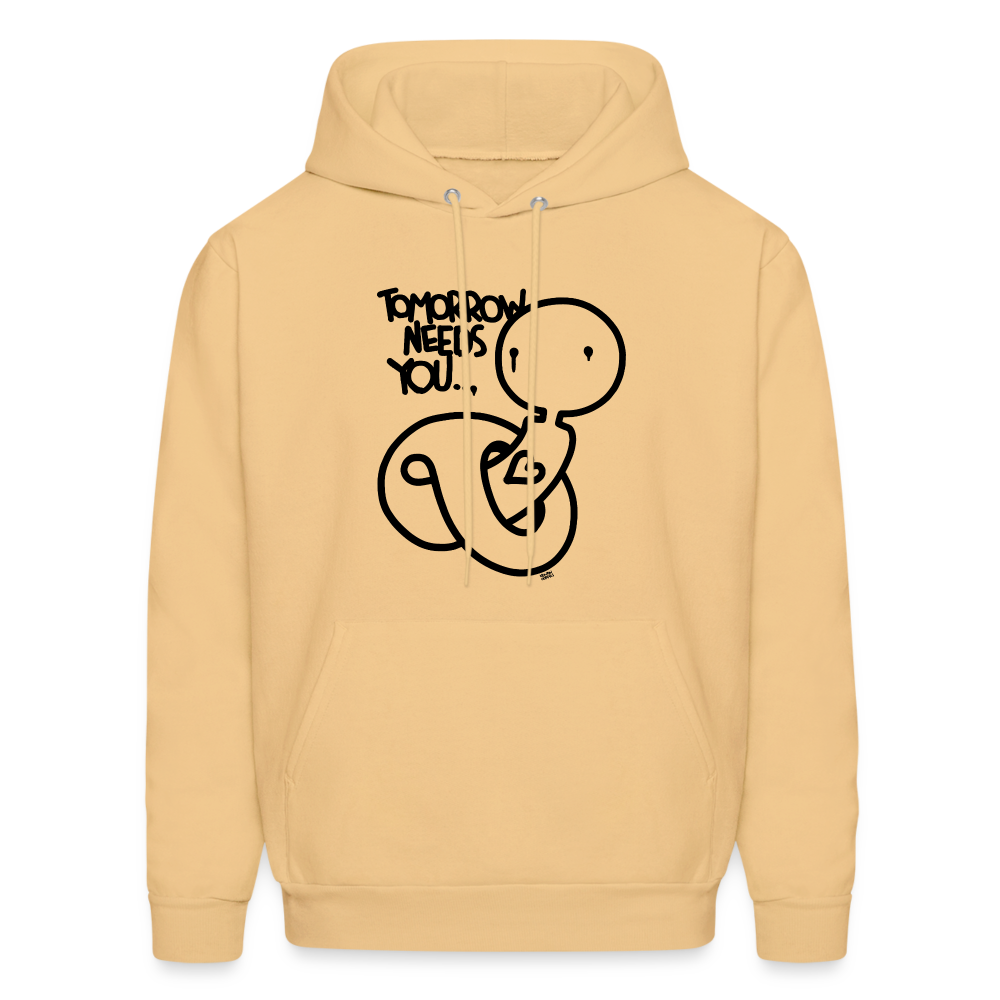 2Morrow Needs You Basic Men's Hoodie - light yellow