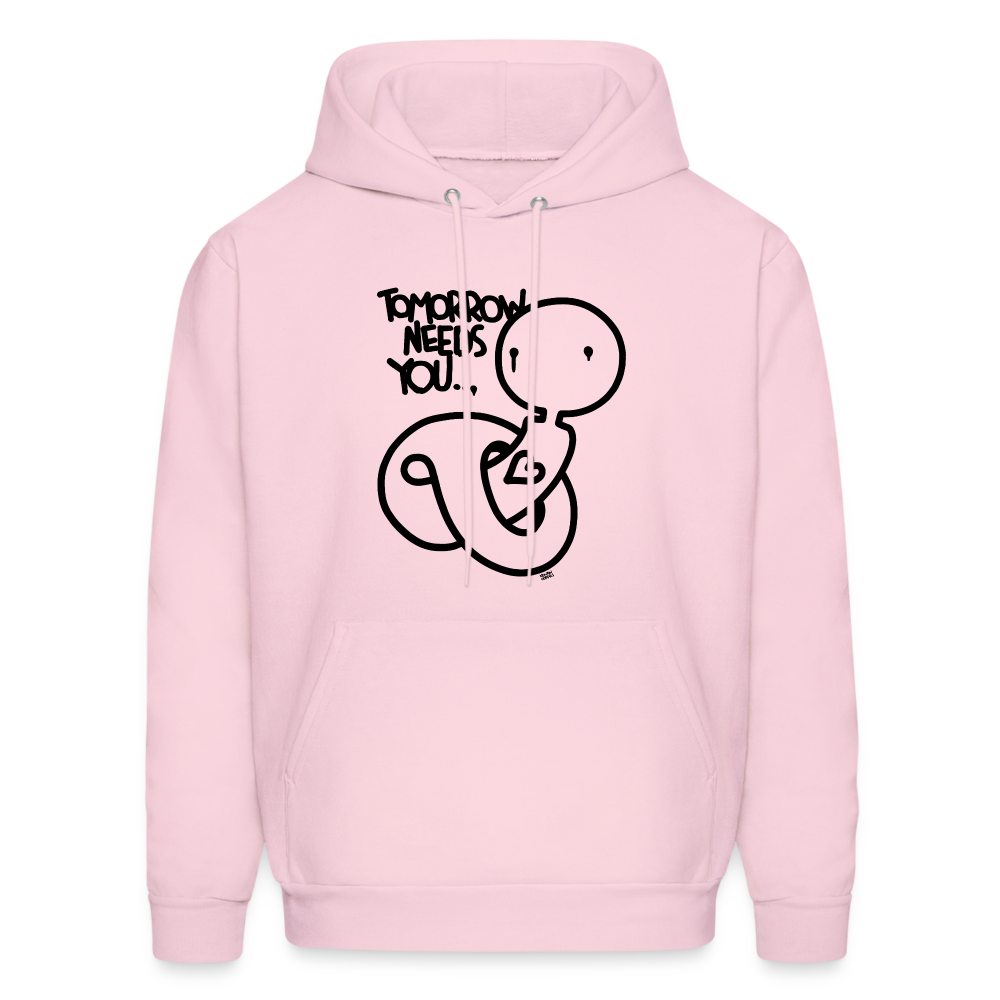 2Morrow Needs You Basic Men's Hoodie - pale pink