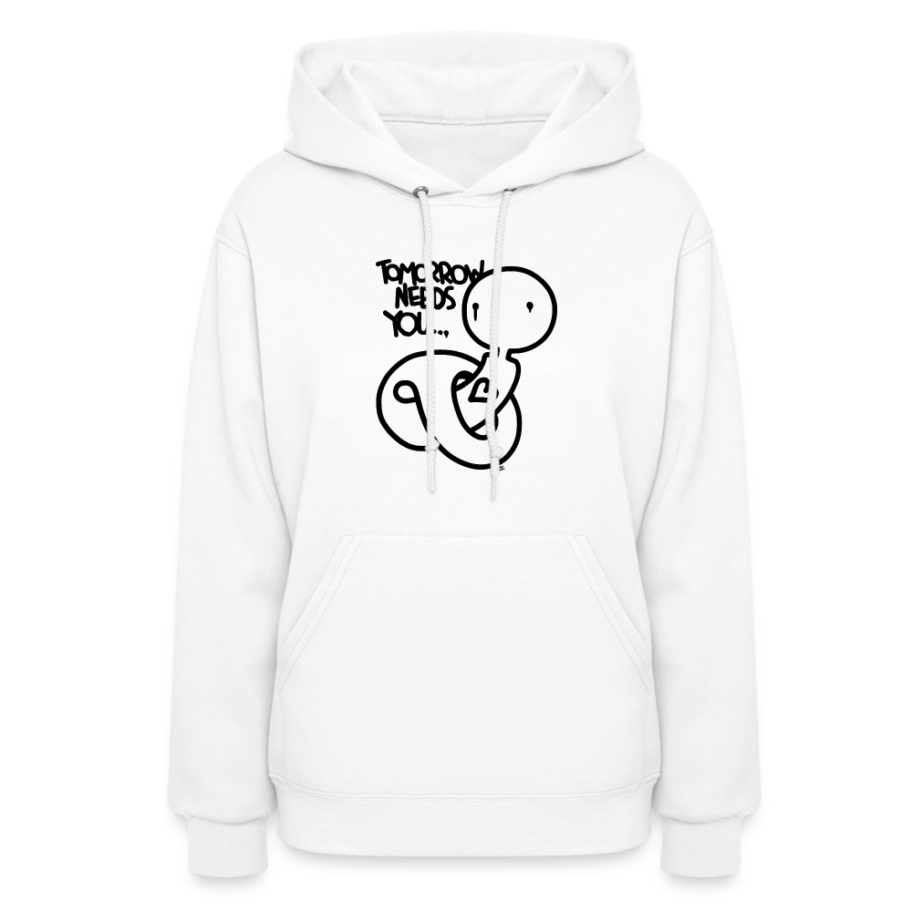 2morrow Needs You Basic Logo Women's Hoodie - white