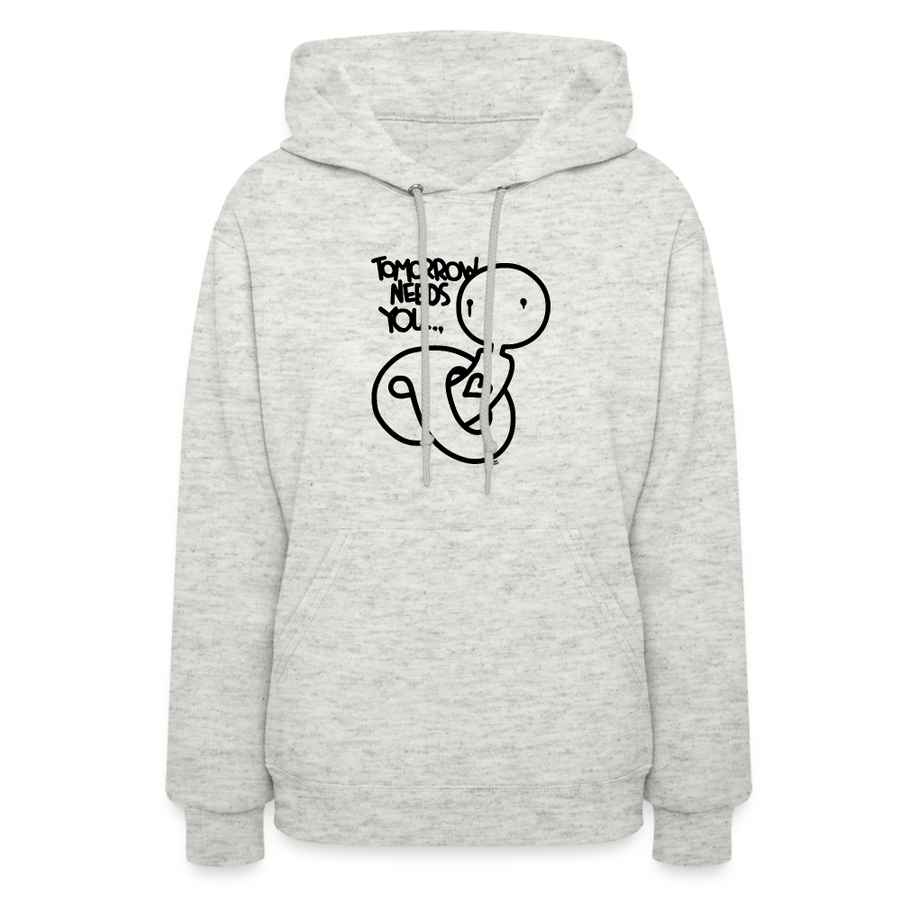 2morrow Needs You Basic Logo Women's Hoodie - heather oatmeal