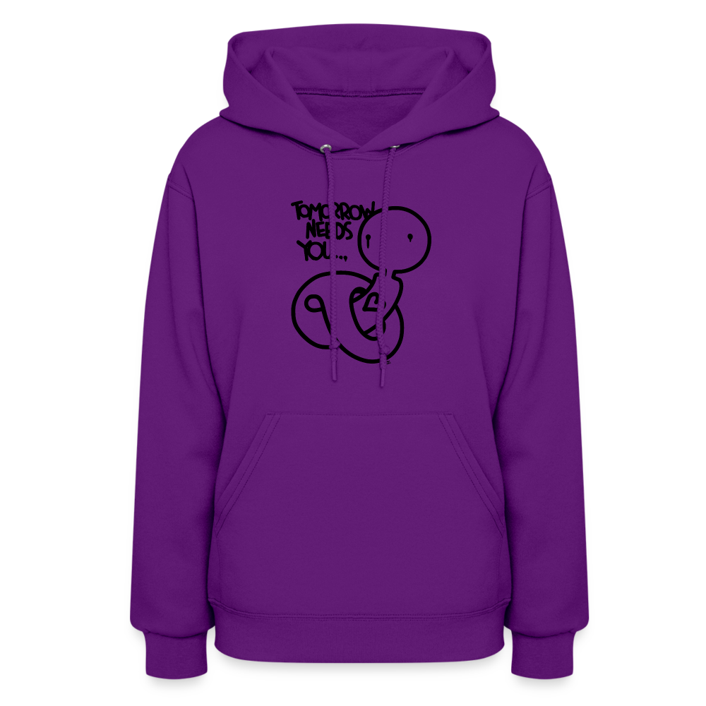 2morrow Needs You Basic Logo Women's Hoodie - purple