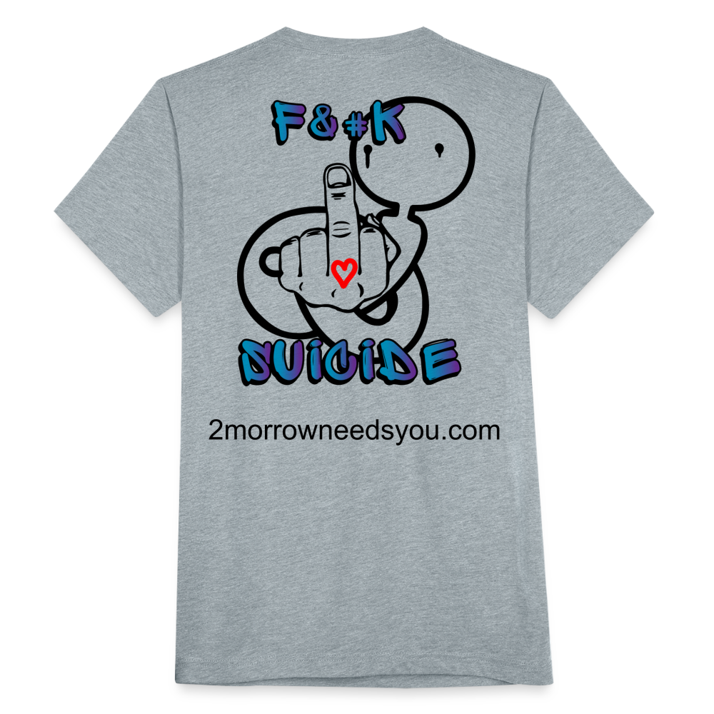 2morrowneedsyou F suicide Tee - heather grey